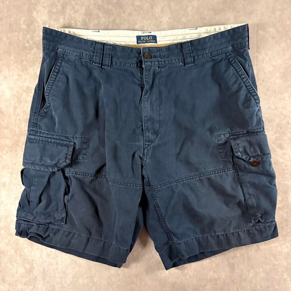 polo ralph lauren navy blue cargo shorts